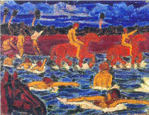 Сергей Калмыков. Красные кони. 1911